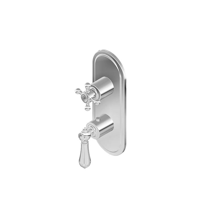 Graff - Adley Traditional M-Series Valve Trim with Two Handles - Vintage Brushed Brass
