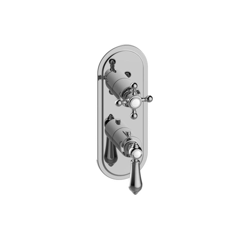 Graff - Adley Traditional M-Series Valve Trim with Two Handles - Architectural White