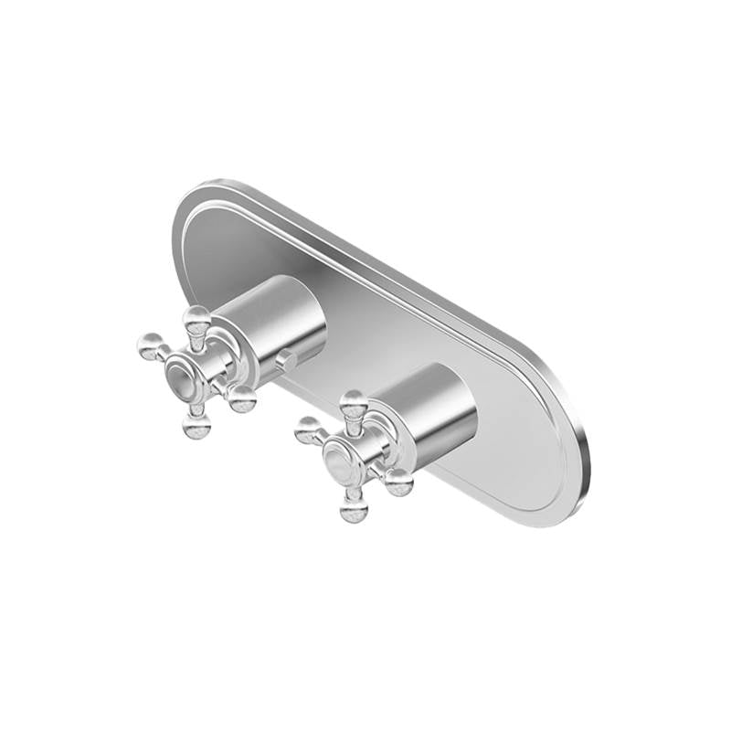 Graff - Adley Traditional M-Series Valve Trim with Two Handles (Horizontal Orientation) - Vintage Brushed Brass