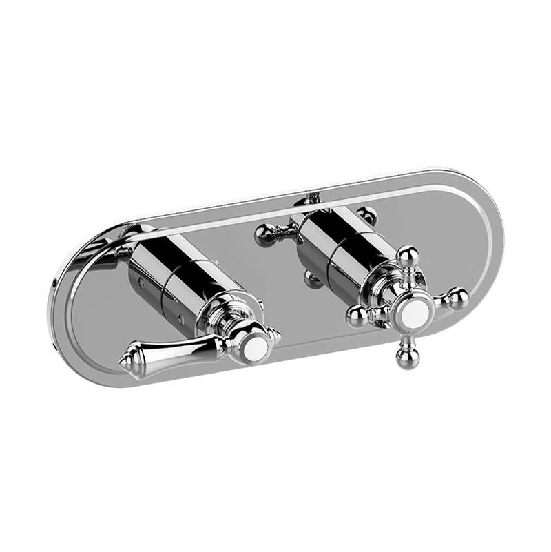 Graff - Adley Traditional M-Series Valve Trim with Two Handles (Horizontal Orientation) - Architectural White