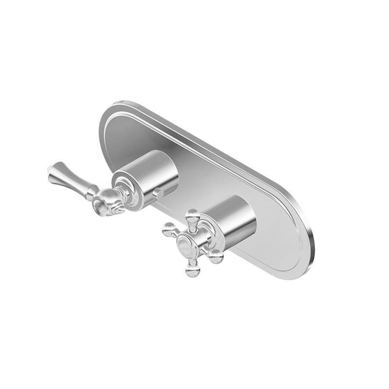 Graff - Adley Traditional M-Series Valve Trim with Two Handles (Horizontal Orientation) - Vintage Brushed Brass