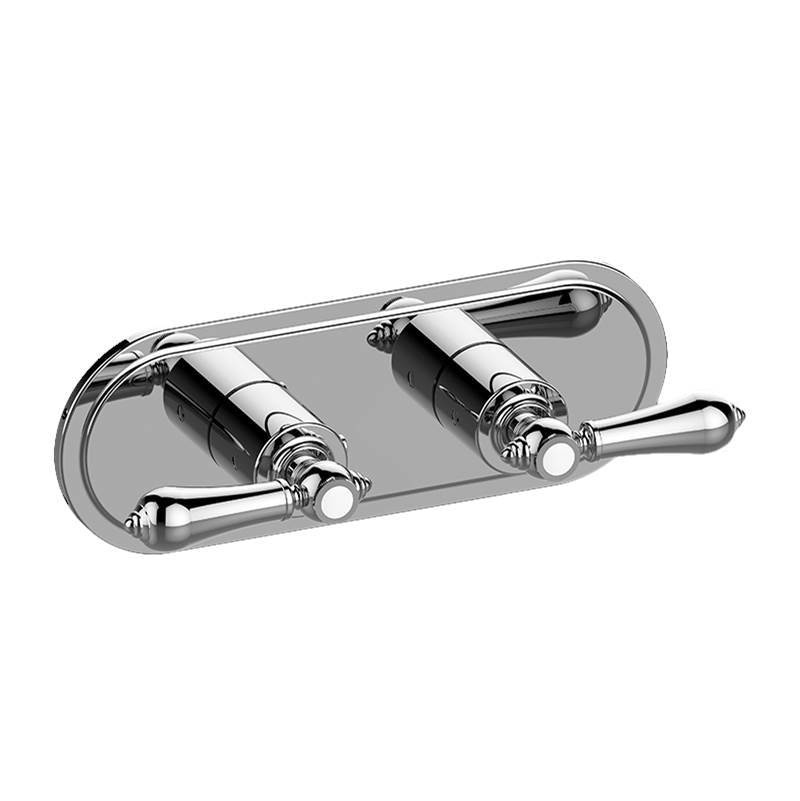 Graff - Adley Traditional M-Series Valve Trim with Two Handles (Horizontal Orientation) - Architectural White