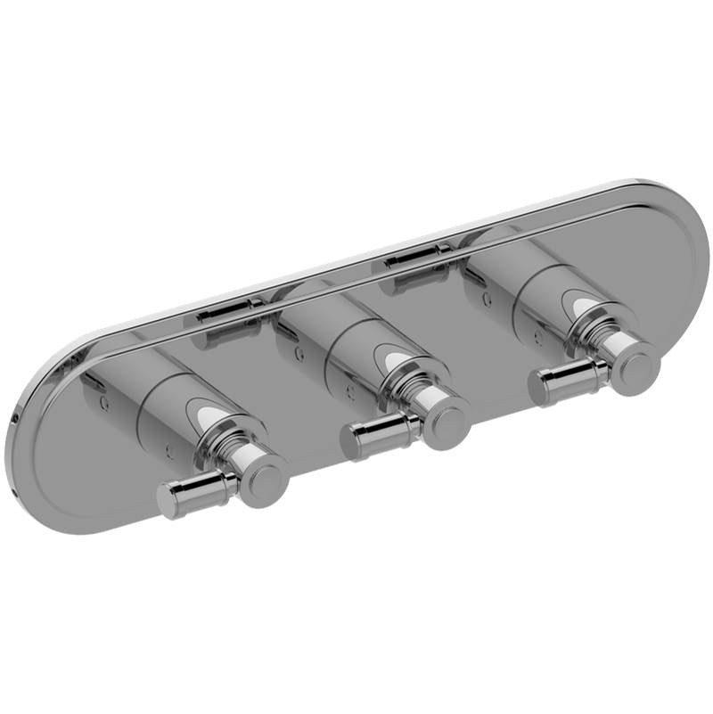 Graff - Bali Traditional M-Series Valve Trim with Three Handles (Horizontal Orientation) - Architectural White