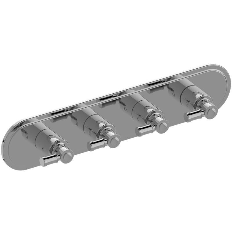 Graff - Bali Traditional M-Series Valve Trim with Four Handles (Horizontal Orientation) - Architectural White