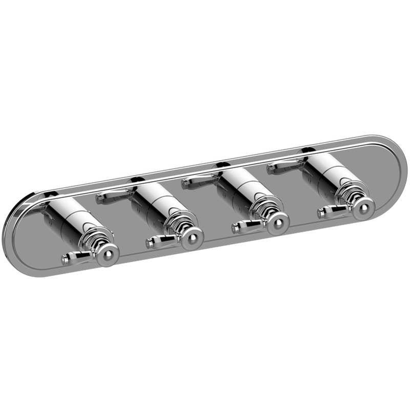Graff - Topaz Traditional M-Series Valve Trim with Four Handles (Horizontal Orientation) - Architectural White