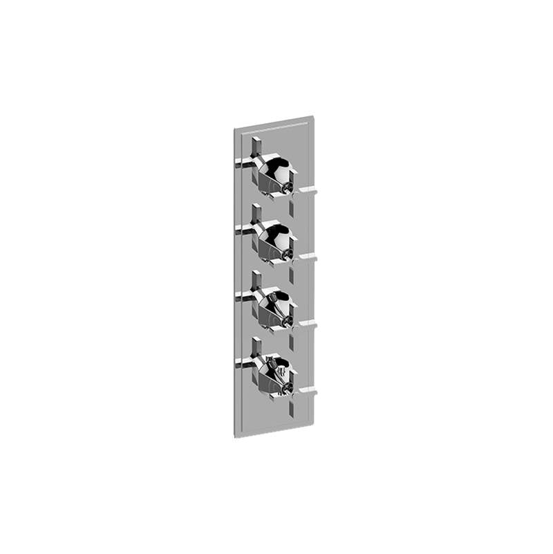 Graff - Finezza DUE Finezza DUE, Vignola M-Series Valve Trim with Four Handles - Warm Bronze Pvd