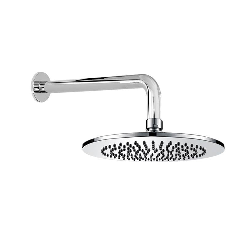 Graff - Contemporary Showerhead with Arm - Unfinished Brushed Brass