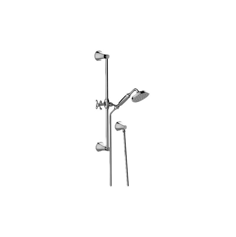 Graff - Finezza UNO Transitional Handshower with Wall-Mounted Slide Bar - Warm Bronze Pvd