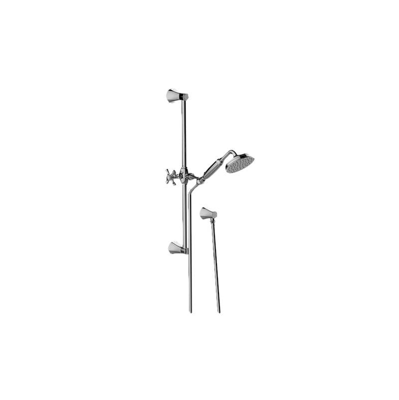 Graff - Finezza DUE Transitional Handshower with Wall-Mounted Slide Bar - Warm Bronze Pvd