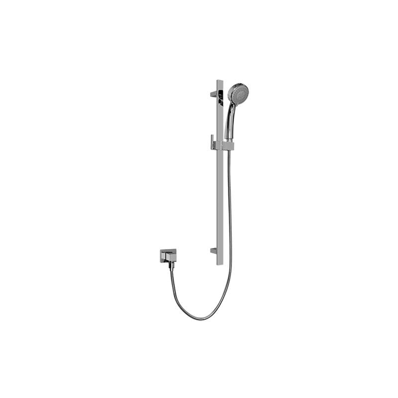 Graff - Various Contemporary Handshower w/Wall-Mounted Slide Bar - Steelnox Satin Nickel