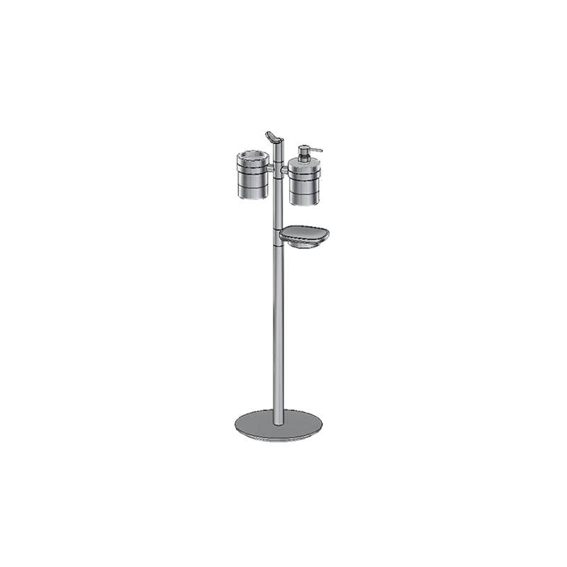 Graff - Sento Free Standing Soap/Lotion Dispenser, Soap Dish Holder & Tumbler - Architectural White