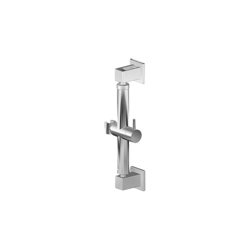 Graff - Square Grab Bar - 12'' w/handshower holder - Unfinished Brass