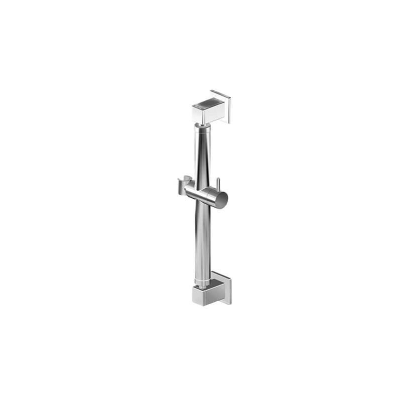 Graff - Square Grab Bar - 16'' w/handshower holder - Unfinished Brass