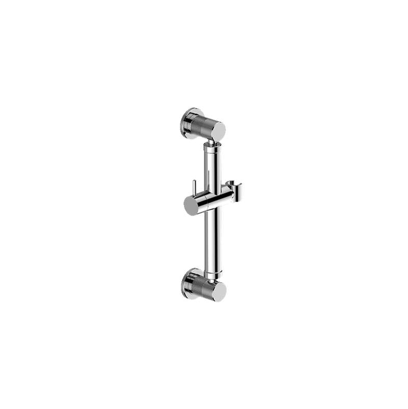 Graff - Harley Round Grab Bar - 12'' w/handshower holder - Architectural White