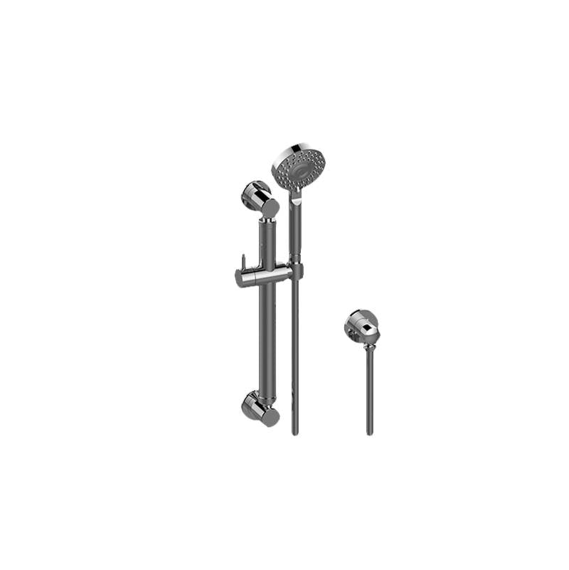 Graff - Various Multi-Function Handshower w/16'' Round Grab Bar - Polished Nickel
