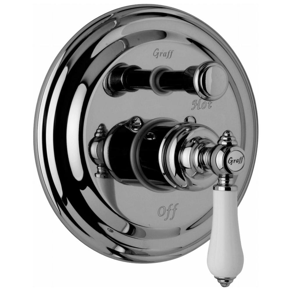 Graff - Adley Pressure Balancing Valve Trim with Handle and Diverter (Trim) - Polished Chrome