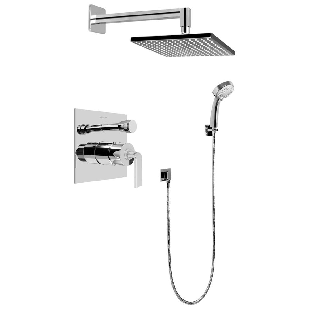 Graff - Contemporary Pressure Balancing Shower Set (Rough & Trim) - Polished Chrome