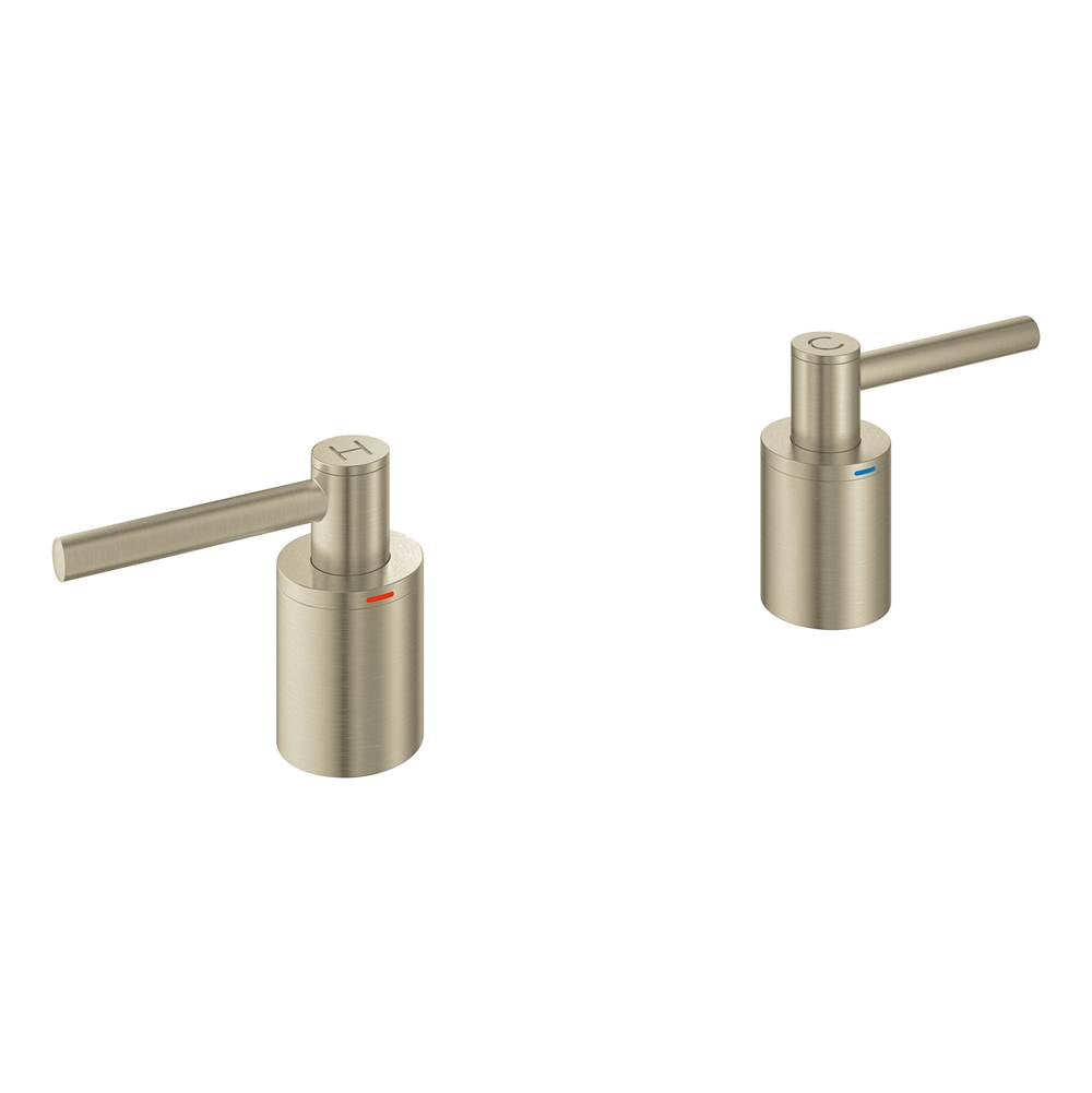 Grohe - Lever Handles (Pair) for Tub Fillers - Brushed Nickel