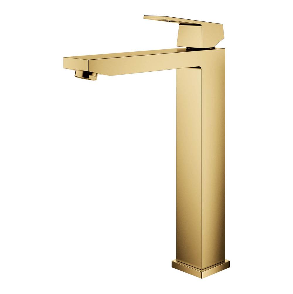 Grohe - Single Hole Single-Handle Deck Mount Vessel Sink Faucet 1.2 GPM - Brushed Cool Sunrise