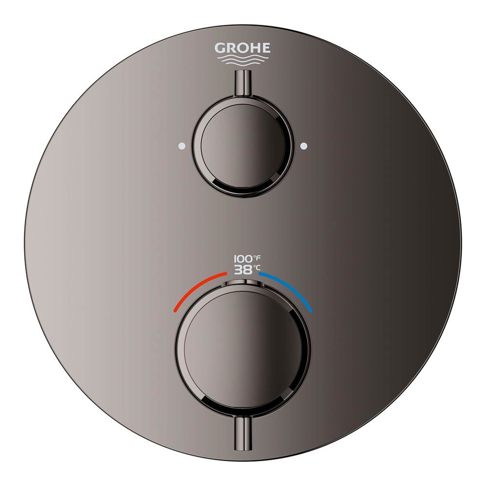 Grohe - Dual Function 2-Handle Thermostatic Valve Trim - Hard Graphite