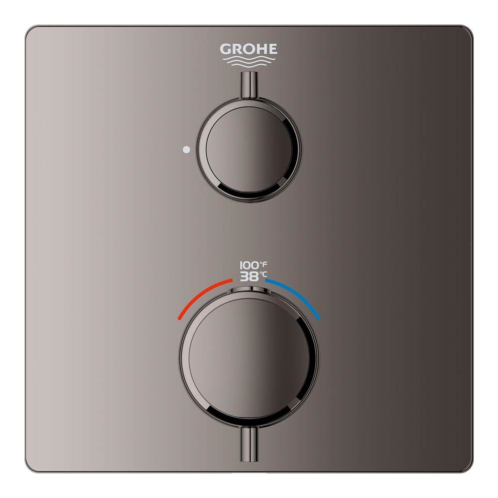 Grohe - Single Function 2-Handle Thermostatic Valve Trim - Hard Graphite