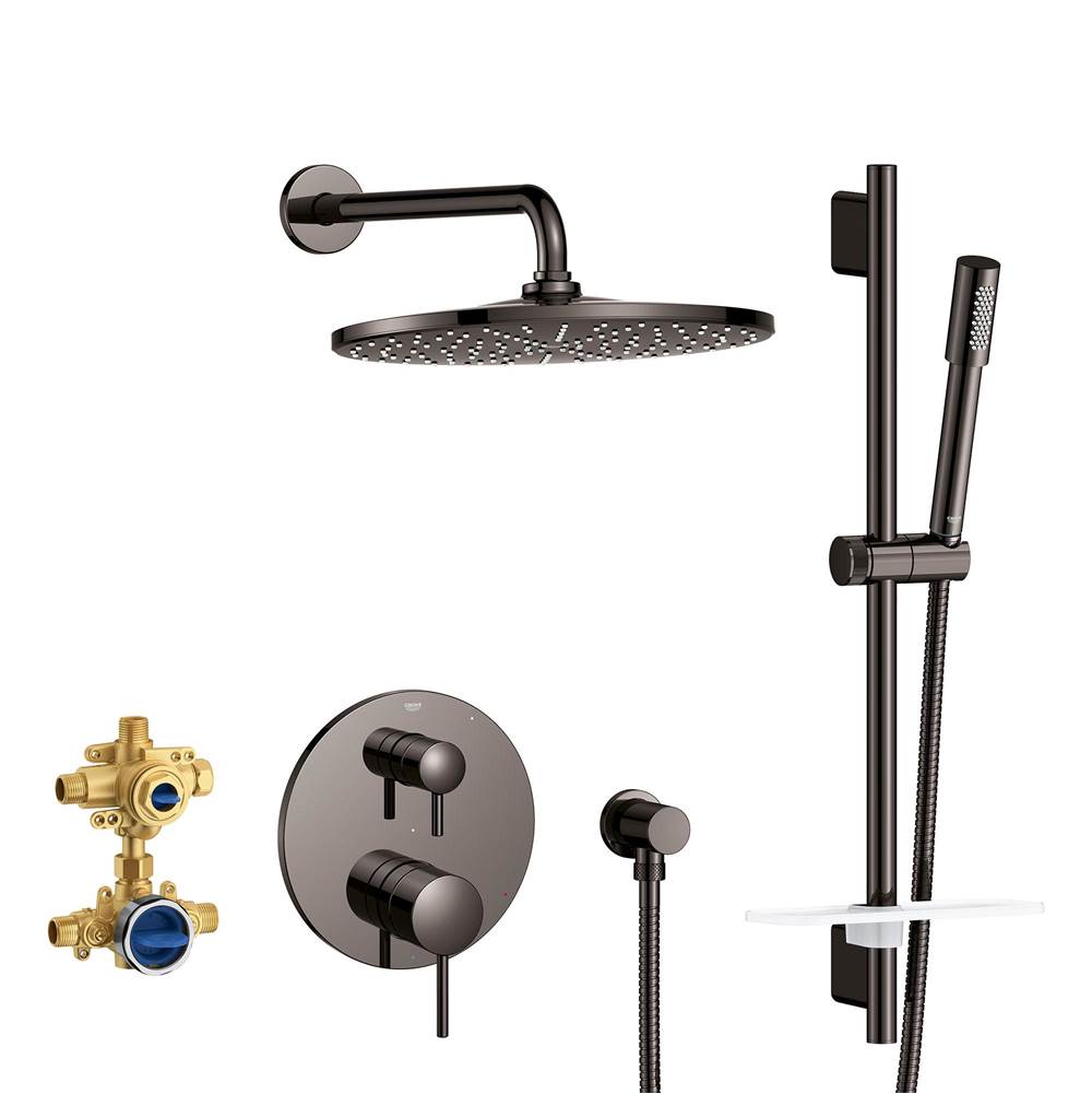 Grohe - TIMELESS PRESSURE BALANCE RAIN SHOWER SET - Hard Graphite