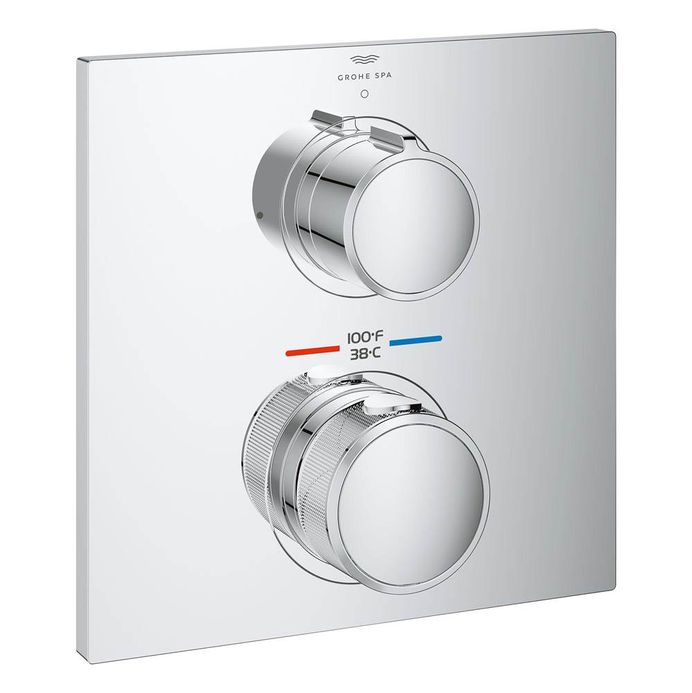 Grohe - Allure Single Function 2-Handle Thermostatic Valve Trim - Chrome