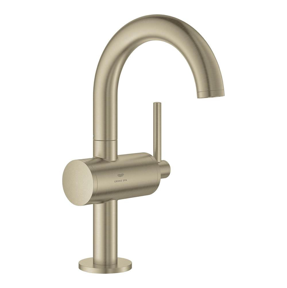 Grohe - Single Hole Single-Handle M-Size Bathroom Faucet 1.2 GPM - Brushed Nickel
