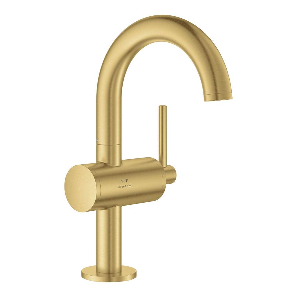 Grohe - Single Hole Single-Handle M-Size Bathroom Faucet 1.2 GPM - Brushed Cool Sunrise
