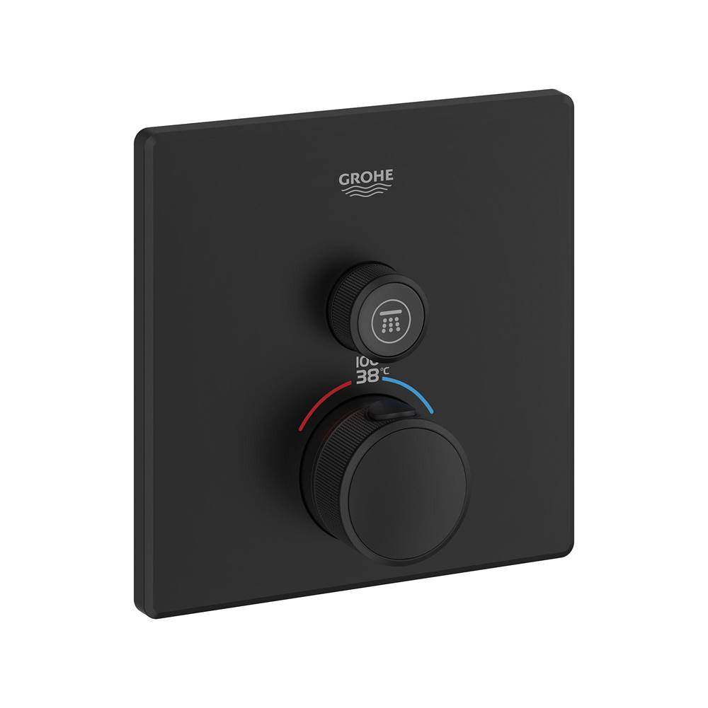 Grohe - Single Function Thermostatic Valve Trim - Matte Black