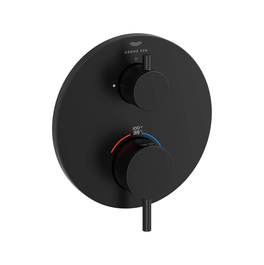Grohe - Single Function 2-Handle Thermostatic Valve Trim - Matte Black