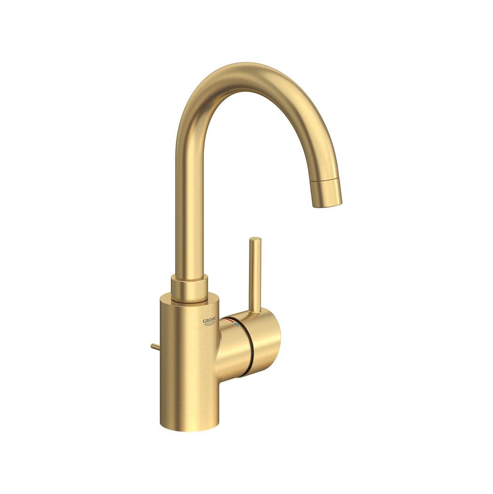 Grohe - Single Hole Single-Handle L-Size Bathroom Faucet 1.2 GPM - Brushed Cool Sunrise