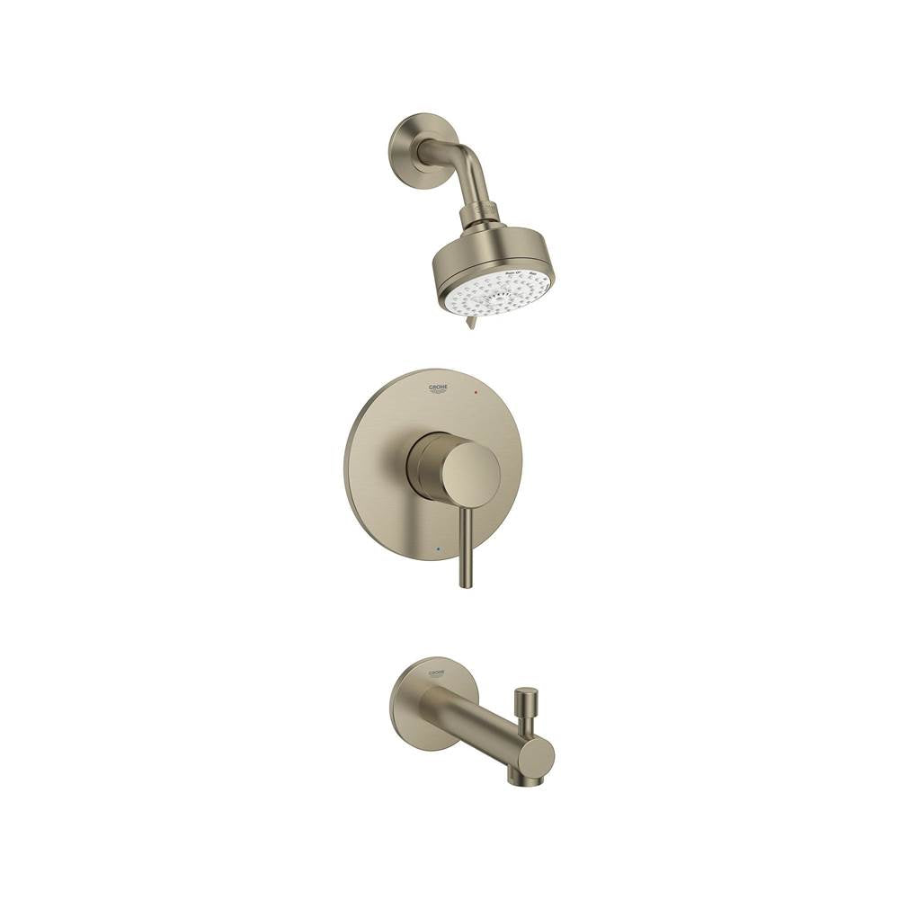 Grohe - Concetto Pressure Balance Valve Tub/Shower Combo - Brushed Nickel