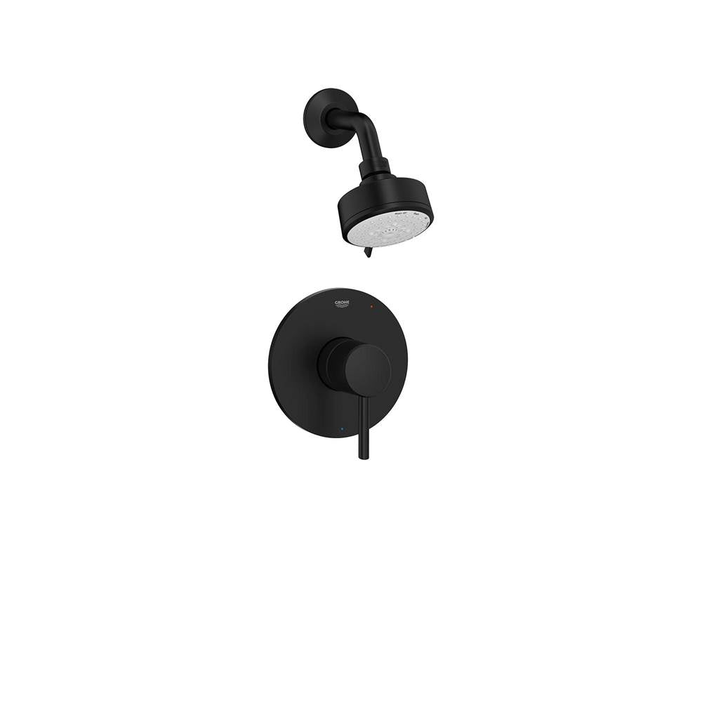 Grohe - Concetto Pressure Balance Valve Shower Only Combo - Matte Black