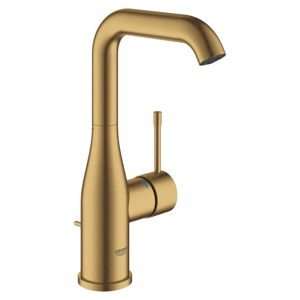 Grohe - Single Hole Single-Handle L-Size Bathroom Faucet 1.2 GPM - Brushed Cool Sunrise