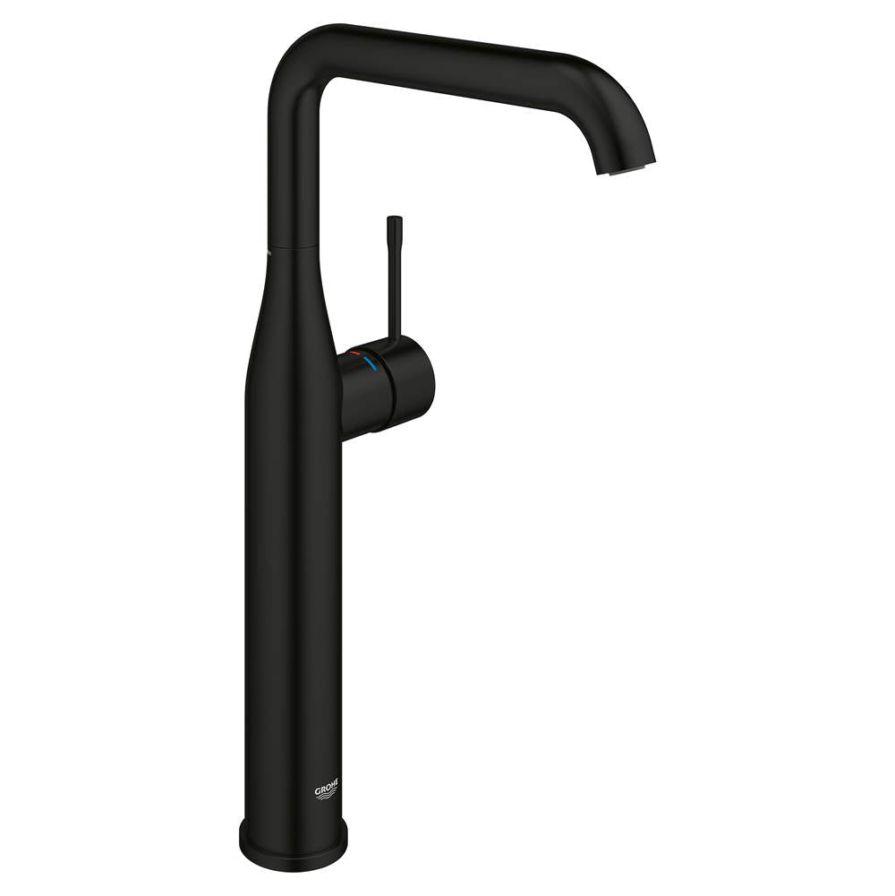 Grohe - Single Hole Single-Handle Deck Mount Vessel Sink Faucet 1.2 GPM - Matte Black