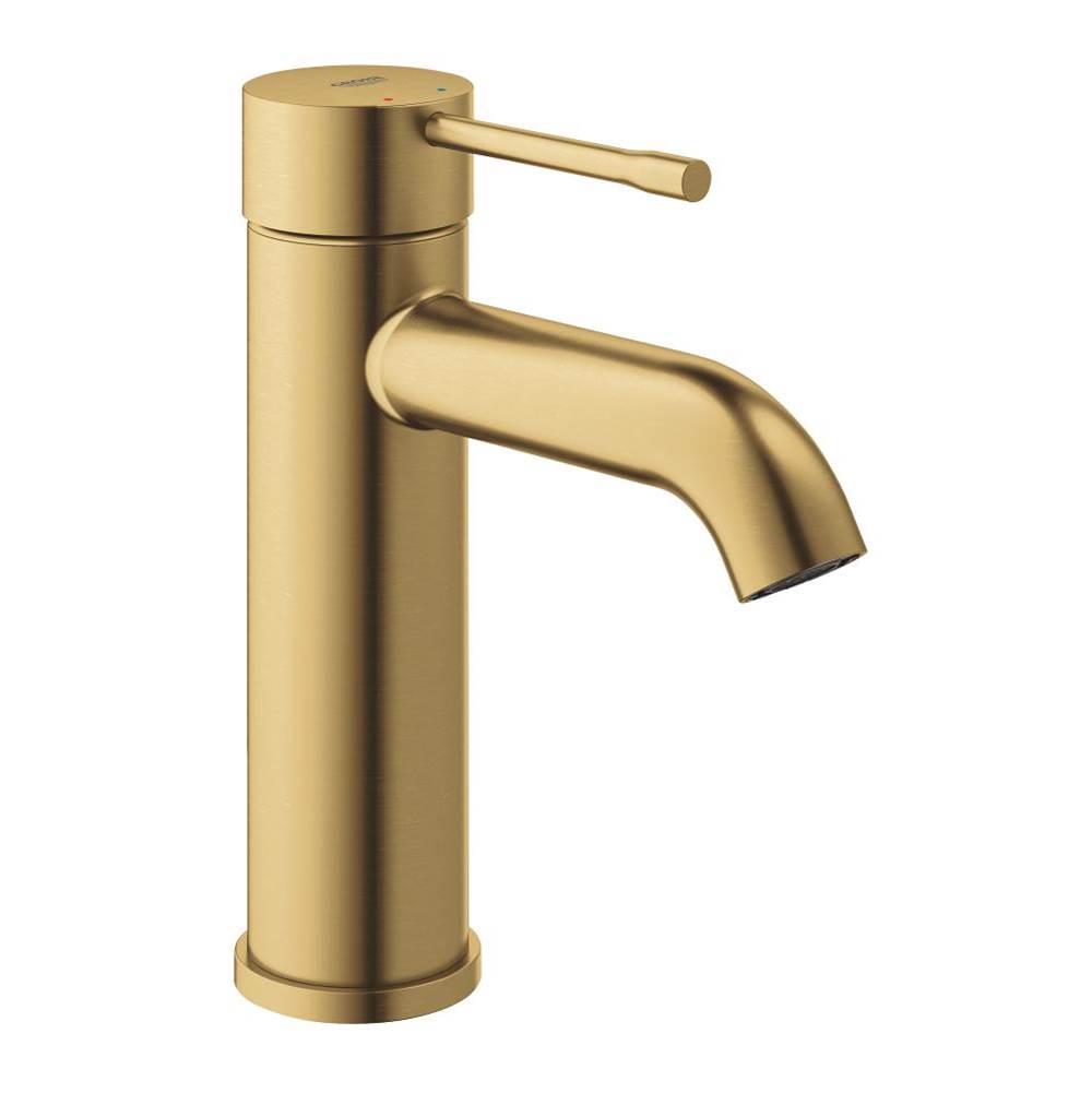Grohe - Single Hole Single-Handle S-Size Bathroom Faucet 1.2 GPM - Brushed Cool Sunrise