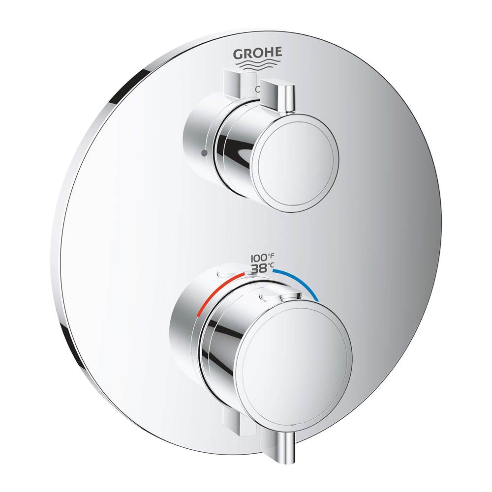 Grohe - Dual Function 2-Handle Thermostatic Valve Trim - Chrome