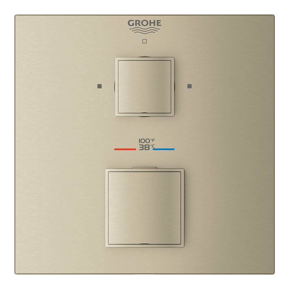 Grohe - Dual Function 2-Handle Thermostatic Valve Trim - Brushed Nickel