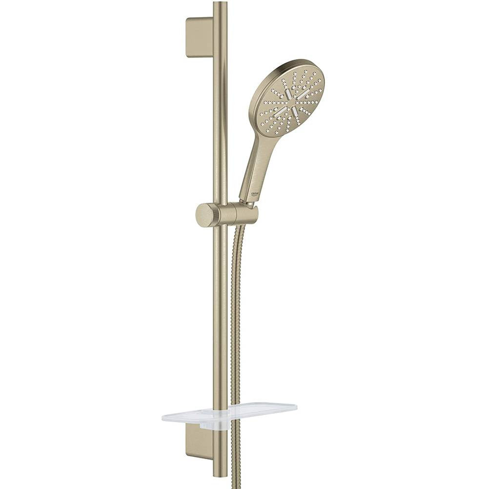 Grohe - 24 Shower Slide Bar Kit - 3 Sprays, 1.75 gpm - Brushed Nickel
