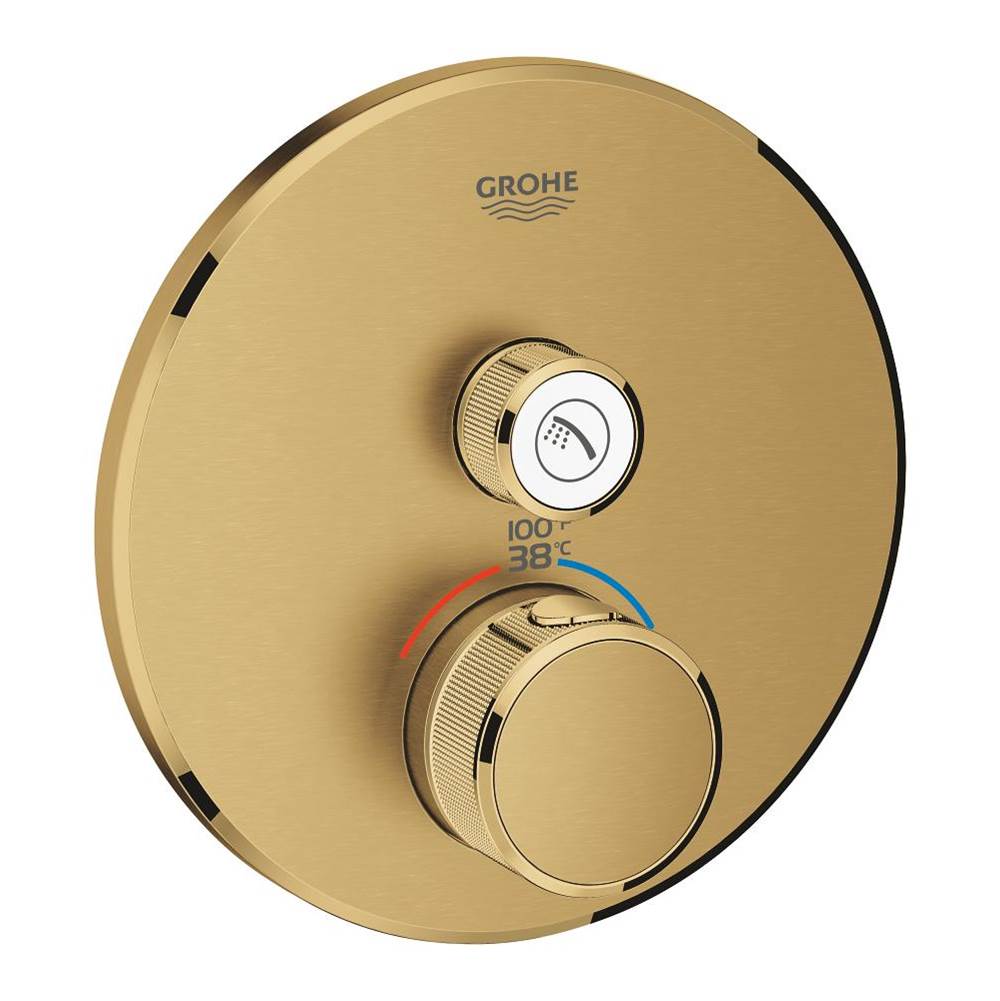 Grohe - Single Function Thermostatic Valve Trim - Brushed Cool Sunrise