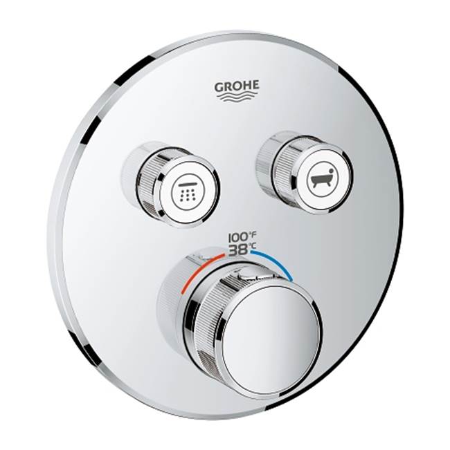 Grohe - Dual Function Thermostatic Valve Trim - Chrome