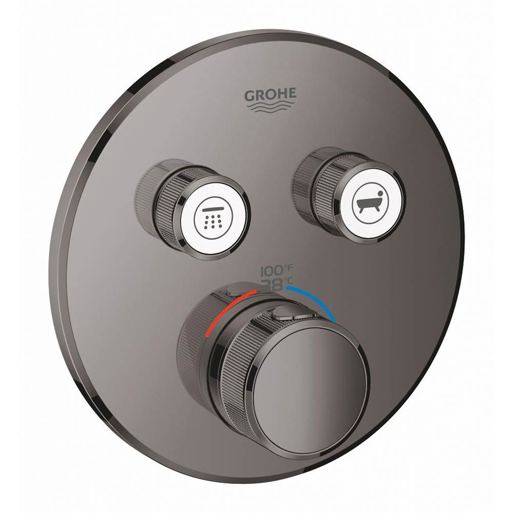 Grohe - Dual Function Thermostatic Valve Trim - Hard Graphite