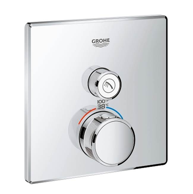 Grohe - Single Function Thermostatic Valve Trim - Chrome