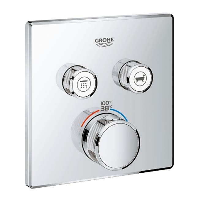 Grohe - Dual Function Thermostatic Valve Trim - Chrome
