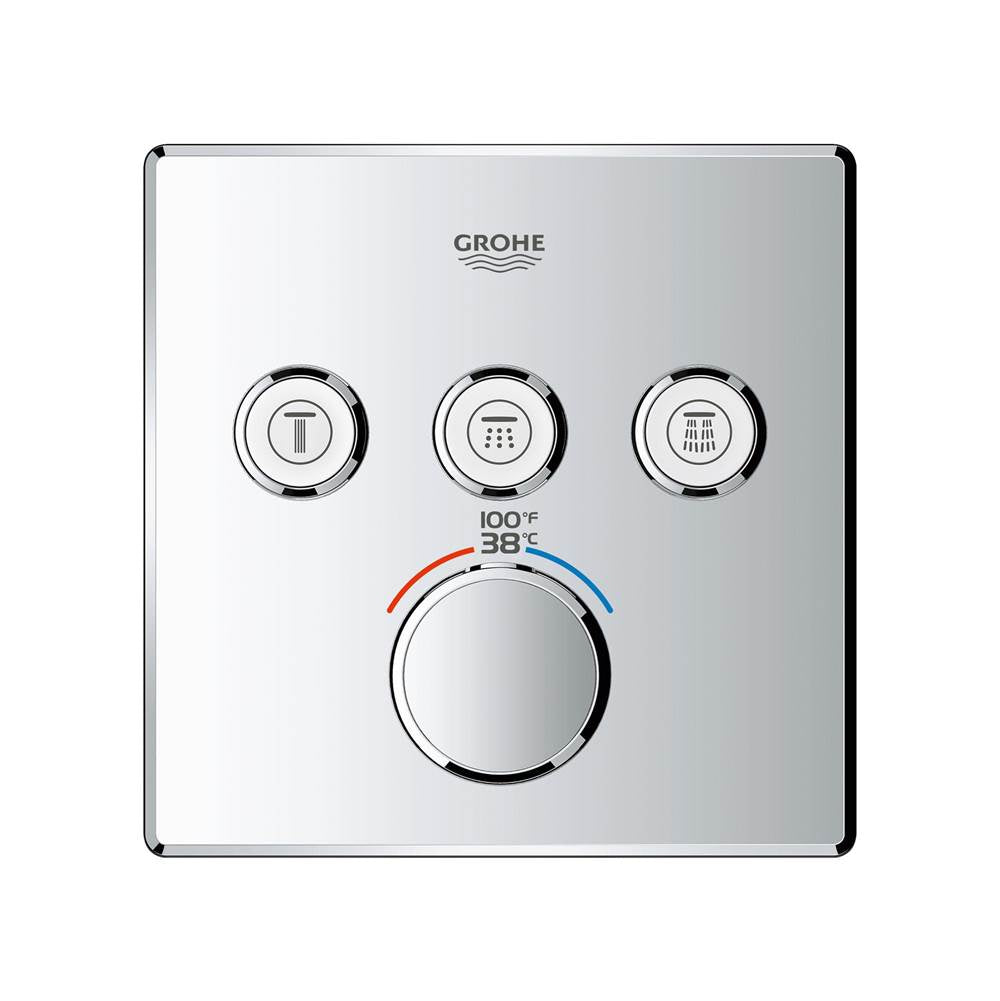 Grohe - Triple Function Thermostatic Valve Trim - Brushed Nickel