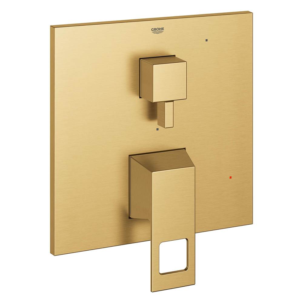Grohe - EUROCUBE PRESSURE BALANCE VALVE TRIM WITH 2-WAY DIVERTER WITH CARTRIDGE - Brushed Cool Sunrise