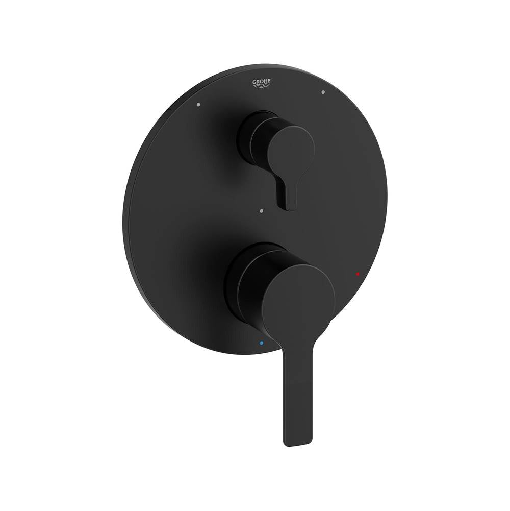 Grohe - LINEARE PRESSURE BALANCE VALVE TRIM WITH 3-WAY DIVERTER WITH CARTRIDGE - Matte Black