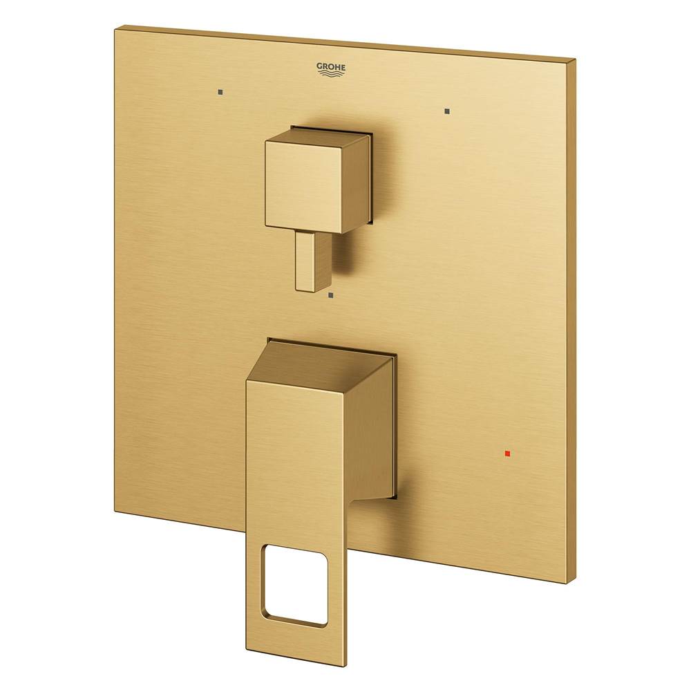 Grohe - EUROCUBE PRESSURE BALANCE VALVE TRIM WITH 3-WAY DIVERTER WITH CARTRIDGE - Brushed Cool Sunrise