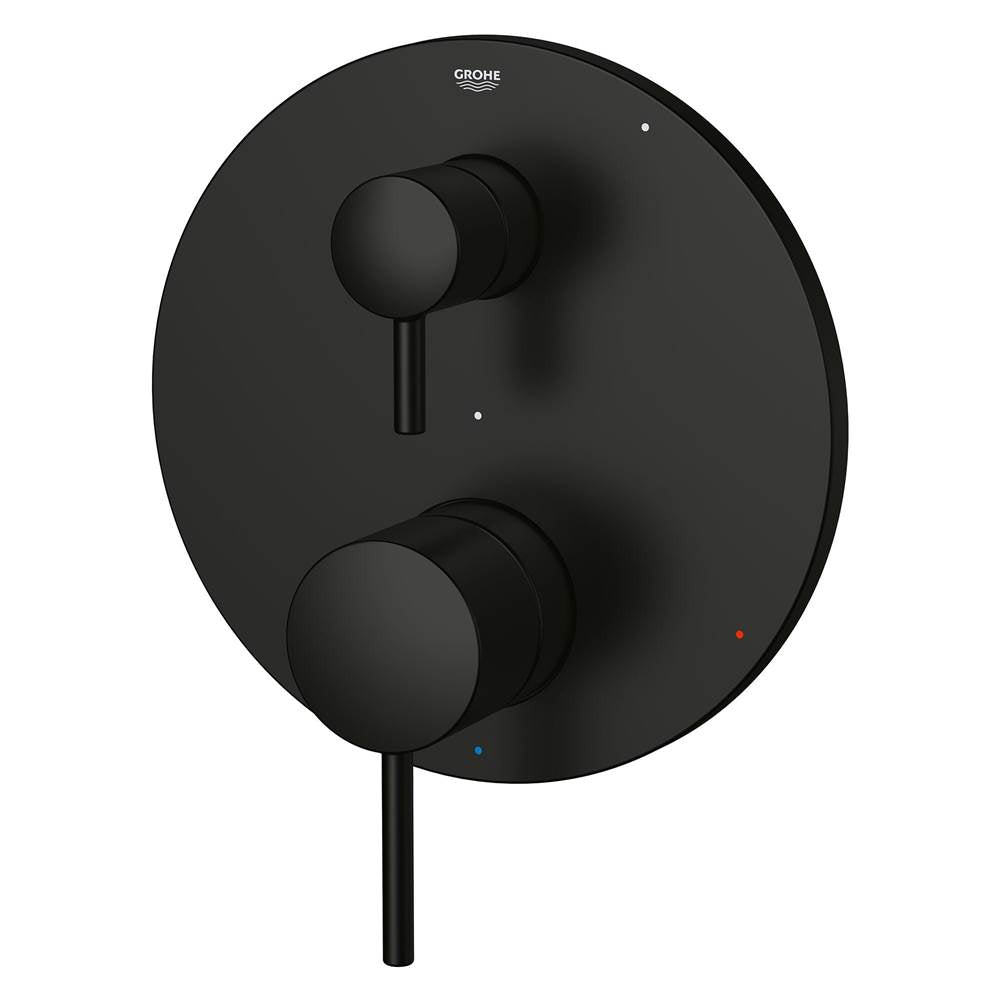 Grohe - TIMELESS PRESSURE BALANCE VALVE TRIM WITH 3-WAY DIVERTER WITH CARTRIDGE - Matte Black